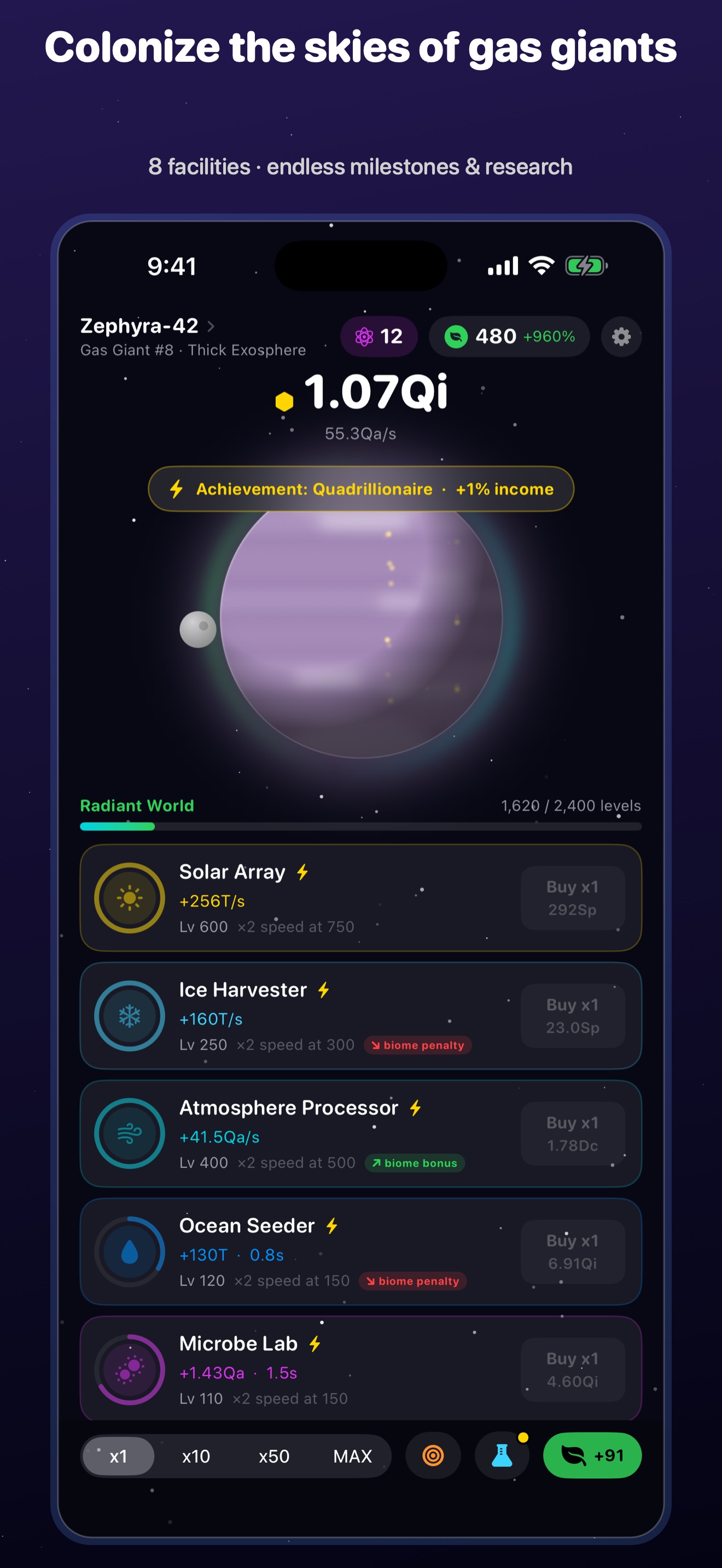 A banded gas giant planet